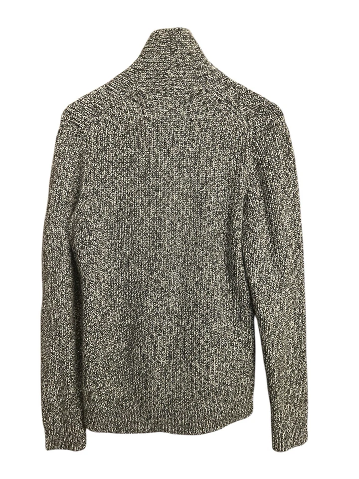 Cárdigan Abercrombie Fitch Talla L Mantón Cuello Abuelo Cable Tejido Lana Grueso Foto 2 de 4