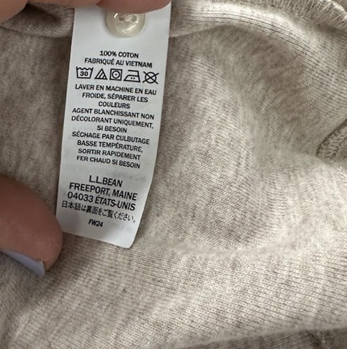 L.L. Bean Cozy PJ Top Mujer Manga Media Larga Algodón Rojo Copo de Nieve Bosque Acogedor - Imagen 7 de 7