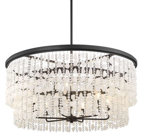 Minka Lavery 6706 Shimmering Elegance 9 Light 36"W Crystal - Sand Coal - Picture 1 of 12