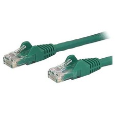 StarTech 1ft Green Cat6 Patch Cable with Snagless RJ45 Connectors - Short