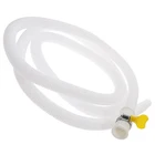 1 Pack Flexible Air Conditioner Drain Hose White Pe with Clamp for Portable Ac