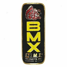 Mongoose - 1984-85 Head tube badge - Gold - Old school bmx