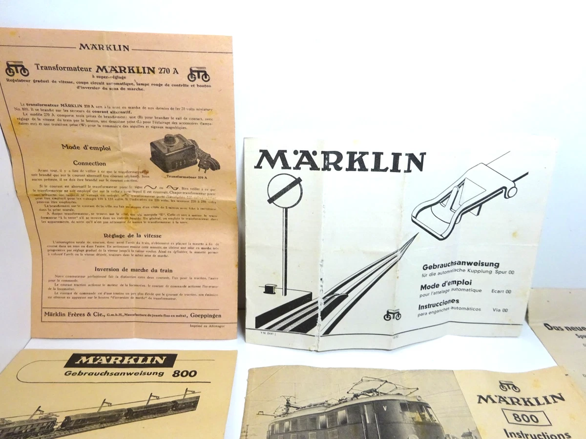 MÄRKLIN,frühe Beschreibungen,Konvolut,Original