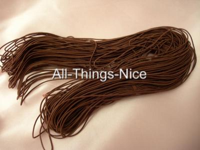25M BROWN ELASTIC Jewellery Bracelet Making Beading Stretch Cord Thread Findings