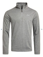Gents Weirdfish Dansley 1/4 Zip Fleece - Frost Grey/Olive BNWT