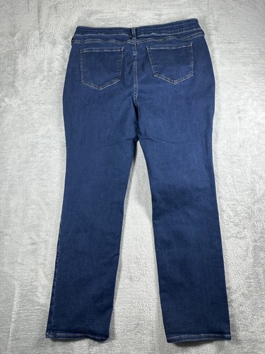 Pantalones de mezclilla Not Your Daughters para mujer 18W Marilyn rectos lavado oscuro NYDJ azules - Imagen 4 de 15