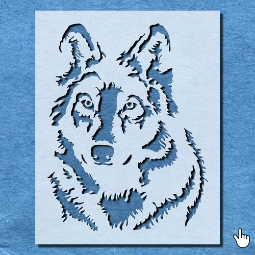 PINTURA CARA LOBO PLANTILLA ARTE DE PARED ARTESANÍAS MYLAR AERÓGRAFO - Imagen 7 de 42