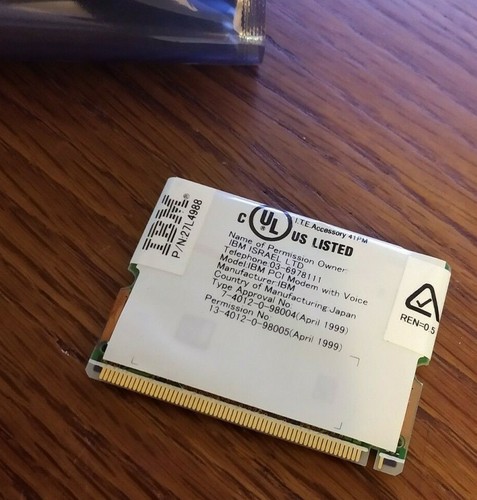 IBM P/N 27L4988 Analog 56K PCI Modem with voice - Picture 2 of 2