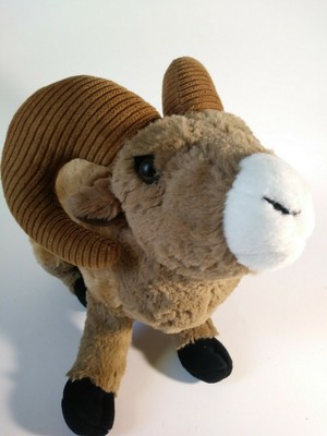 Wild Republic Big Horn Ram Sheep Plush Brown Stuffed Animal 12