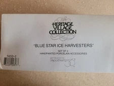 Department 56 Heritage Village Blue Star Ice Harvesters Set of 2 