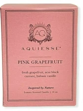 Aquiesse Pink Grapefruit Luxury Scented Candle 10 oz Inspired By Nature NEW 