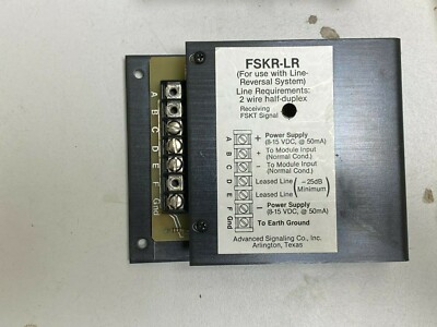 ADVANCED SIGNALING FSKR-LR LINE REVERSAL CONTROL BOX SYSTEM INTERFACE DECODER