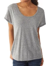 NEW Alternative Women's Dreamer Eco-Jersey Tee T Shirt Large L Eco Grey Gray