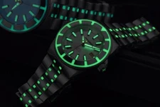 ARAGON Bioluminescence Men's Automatic Watch A045 44mm Green NH35