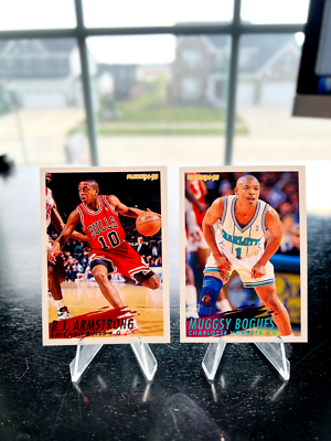 1994-95 Fleer #19 Muggsy Bogues + B.J. Armstrong Charlotte Hornets