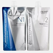SHISEIDO Crystallizing Hair Straightener N1+N2 400g Hair Rebonding Treatment