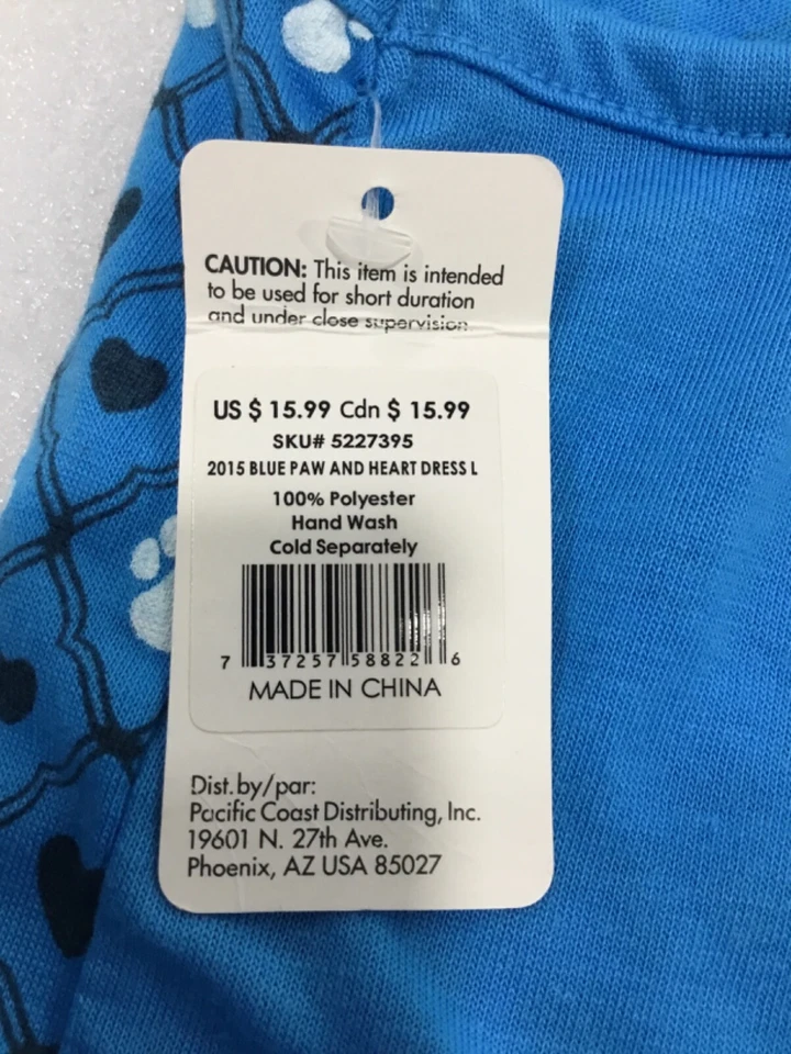 Vestido para perro, ropa de gran elección para perros, vestido de pata y corazón talla grande EN OFERTA Foto 4 de 4