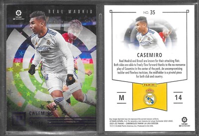 Panini Chronicles La Liga 2022 #35 Casemiro Real Madrid Astro Parallel