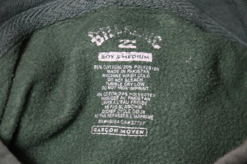 Billabong Pullover Hoodie Green Blue Logo Youth Boys Medium YM - Picture 4 of 5