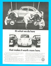 VW Volkswagen beetle economy car classic BUG automobile 1972 vintage PRINT AD