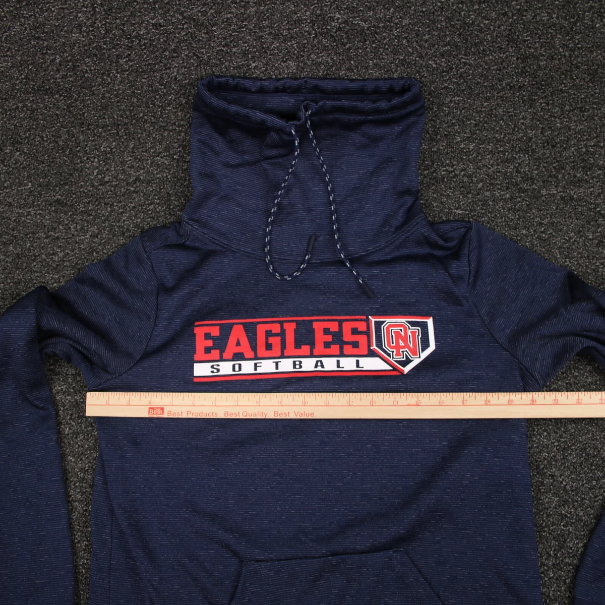 Under Armour Hoodie Girls Medium Navy Blue Softball Cowl Neck