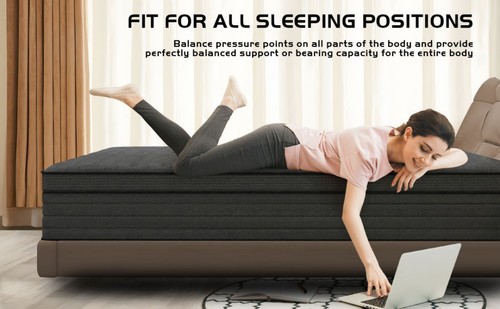 12/14 Inch Memory Foam Hybrid Spring Mattress in a Box Twin Full Queen King Size - Picture 10 of 12