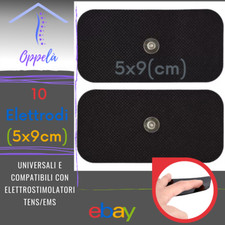 10 Elettrodi Elettrostimolatore Universali Tens Compex Clip Bottone Adesivi Gel