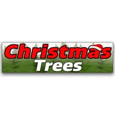 Christmas Trees Vinyl Banner with Optional Sizes (Made in the USA)