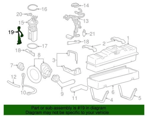 Unidad de envío de tanque de combustible genuino GM 1997-2000 Chevrolet GMC C3500 K3500 25314253 Foto 2 de 2