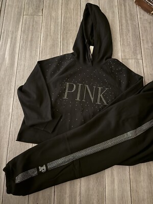 Sweat à Capuche Victoria's Secret - Rose 'Bling Alabama Bama Rose' - 1/2 Zip - Neuf Avec Étiquette