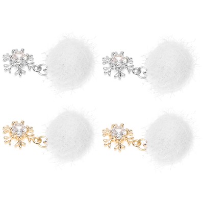  4 Pcs Nail Magnet Charms Fur for Nails Decoration Art Embellishments