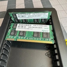 Apacer 1 GB 78.02G51.9K3 SOD PC2-4300 CL4 Memory Lot of 2 2GB DDR2-533MHz SODIMM