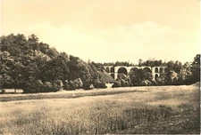 Railway Bridge Over The Lützeltal, Frankenberg, Hesse Germany Postcard