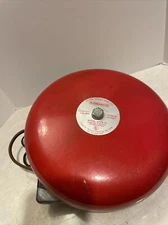 Vintage Red Ademco Model WFP8-24 Fire Bell Alarm Device Mfg.  TESTED WORKS LOUD
