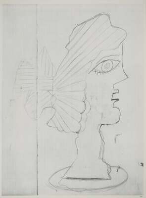 GeorgesBraque、 PICHET,POIRE CIUPEE,VERRE Georges Braque (1882-1963) - Tête de femme, 1909 | Heinz