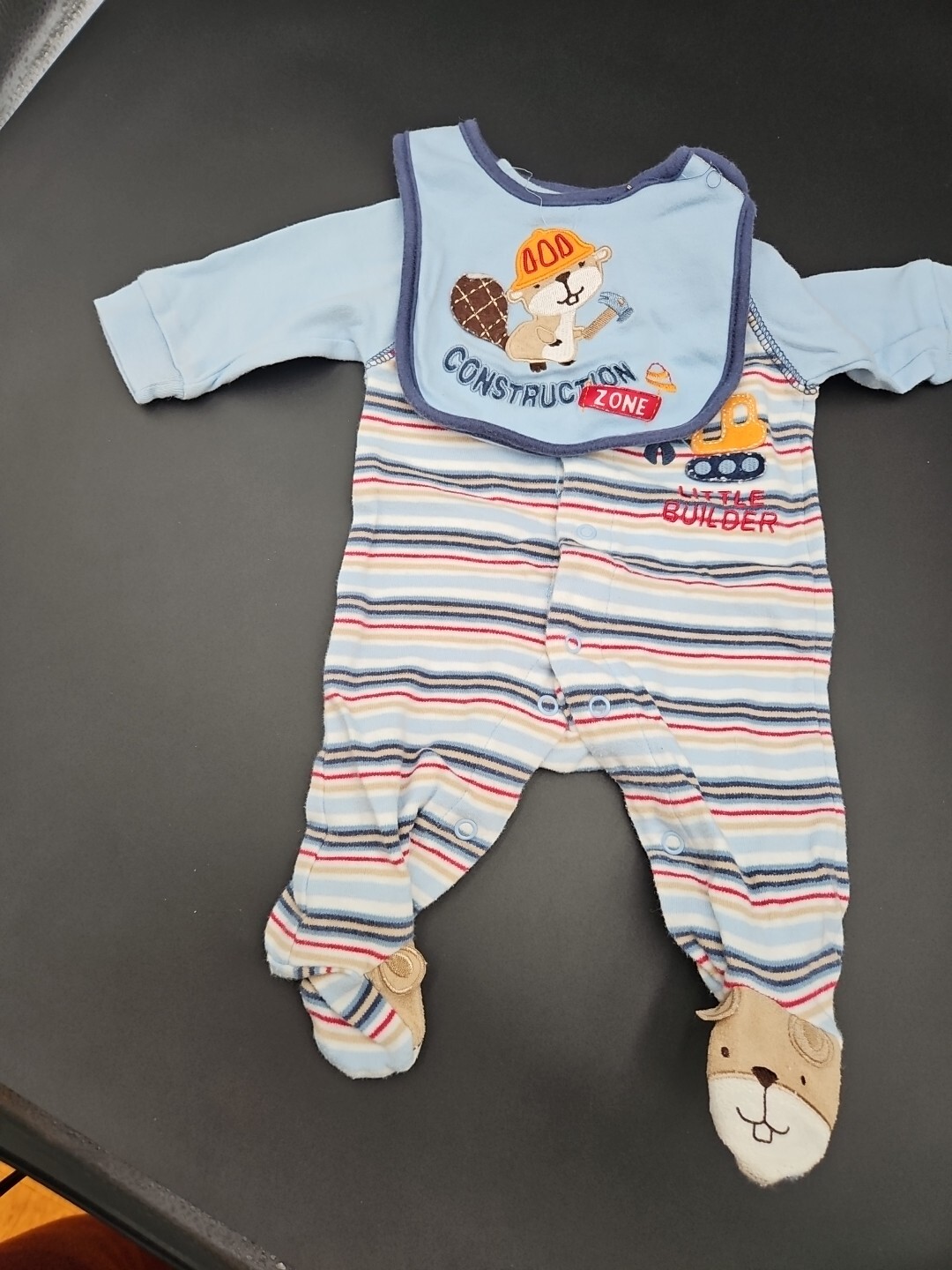 One Piece Suit, Newborn Outfit, Little Builder Suit