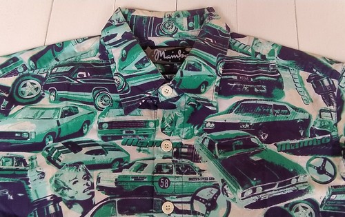 Vintage 90s Mambo "Classic Cars" Shirt Size Large,Surf,Hawaiian - Picture 6 of 9
