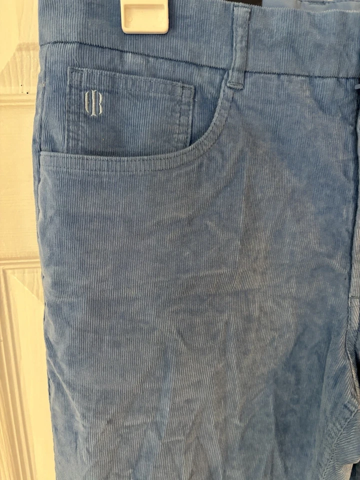 Pantalones de pana Holderness & Bourne para hombre talla 34 34x34 azul pierna recta nuevos con etiquetas Foto 4 de 4