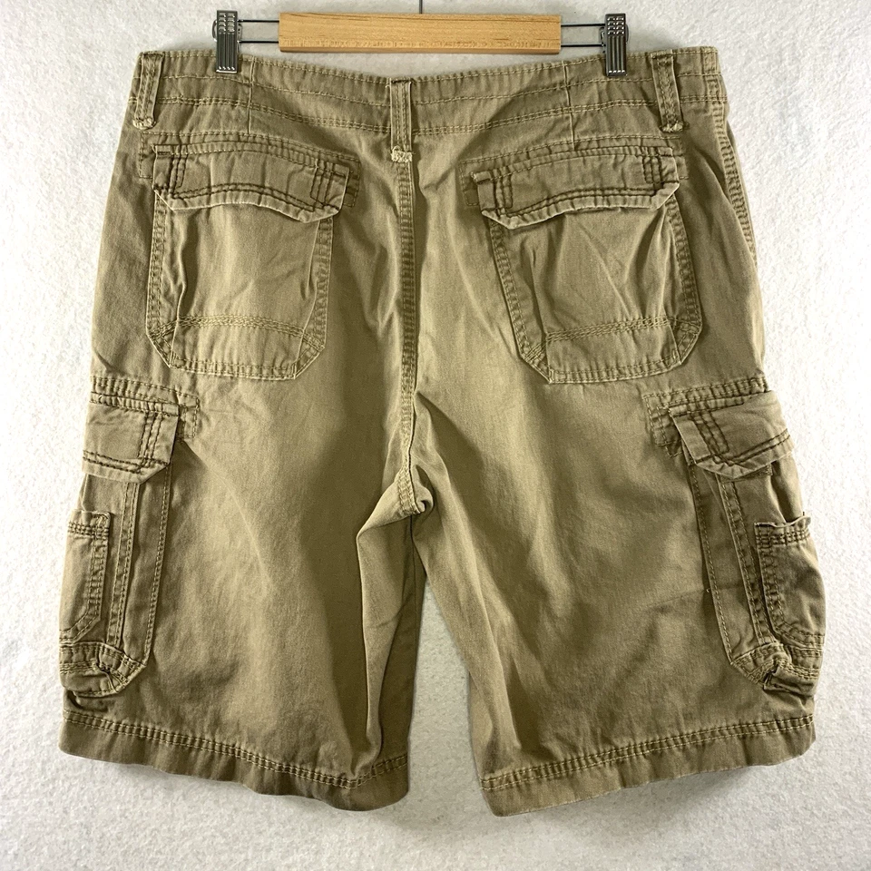 Pantalones Cortos Largos Union Bay Para Hombres Y2K Carga Talla 34/36 Caqui Utilidad Ropa de Calle Grunge Foto 3 de 4