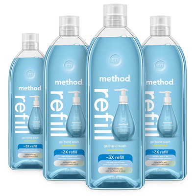 Method Gel Hand Soap Refill, Sea Minerals, Packaging May Vary, 34 Oz (Pack of 4)