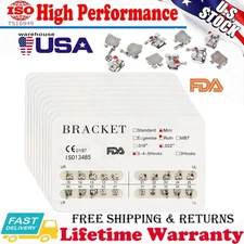 10X Dental Ortho Brackets Mini MBT/Roth 022 Hooks 3 4 5