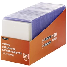 200 Card Sleeves Top Loaders for Cards, 3"X4" Baseball Cards Protectors Hard ...