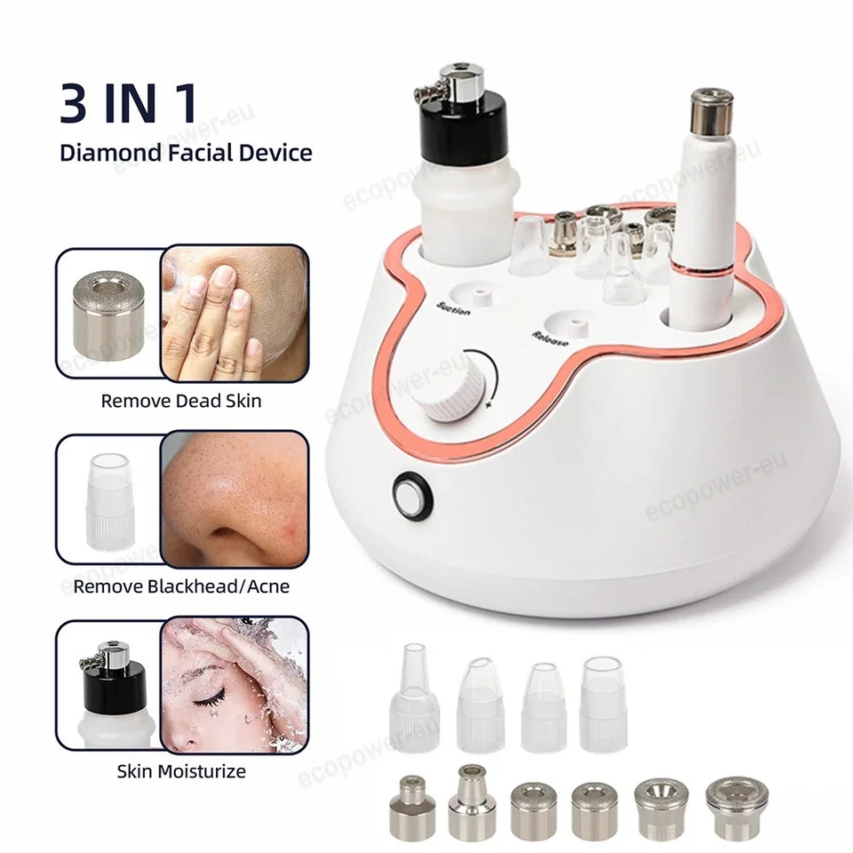 3 in1 Microdermabrasion Dermabrasion Facial Vacuum Spray Peeling Machine - Image 3 of 4