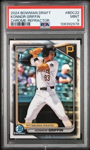 2024 Bowman Draft 1st Chrome Konnor Griffin Refractor Rookie #BDC22🔥PSA 9🔥