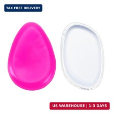 Silicone Makeup Sponge 2-Pack , Reusable Non-Absorbent Makeup Blender for Liqui