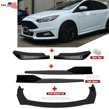 Front Bumper Lip Chin Spoiler Body Kit Splitter Side Skirt For Ford Focus Fiesta