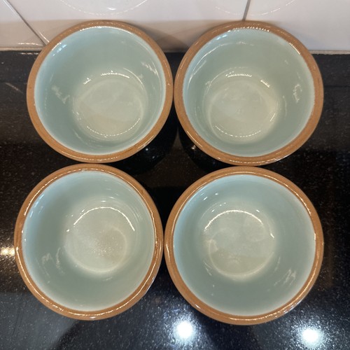 Set Of 4 Taylor Smith Taylor Chateau Buffet Turquoise Custard Cups Ramekins Bowl