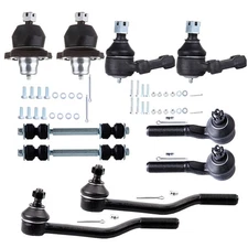 10Pcs For 1980-1986 Nissan 720 2WD Front Ball Joints Tie Rods Sway Bar Links Kit
