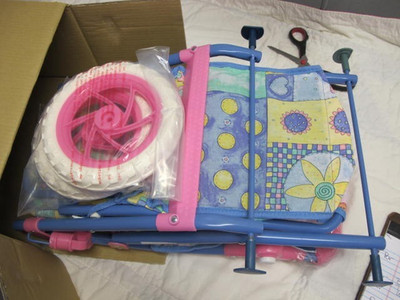 QVC Lissi Doll Stroller New #10100 Pinks Blues Yellows