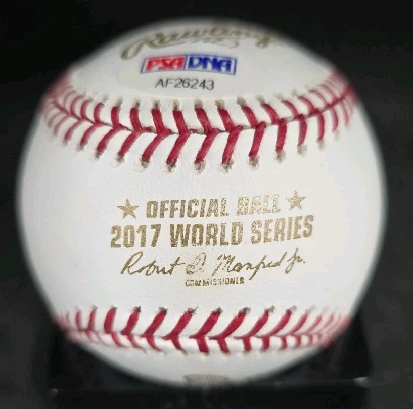 Yuli Gurriel Signed W/Insc Pina Power Rawlings 2017 World Series Baseball PSADNA - Image 2 of 4